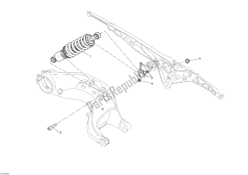 Alle onderdelen voor de Schokdemper Achter van de Ducati Monster 1100 ABS 2010